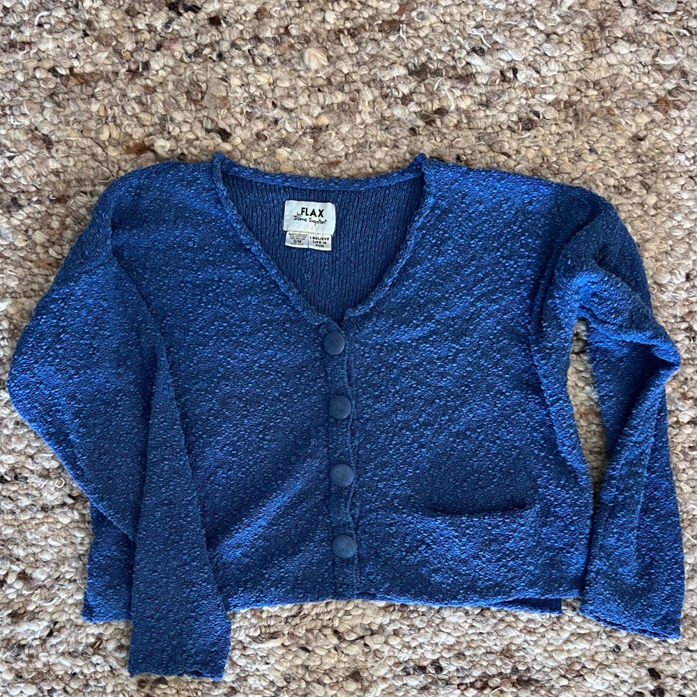 Flax Cardigan Jeanne Engelhart  I Believe Life Is Fun -